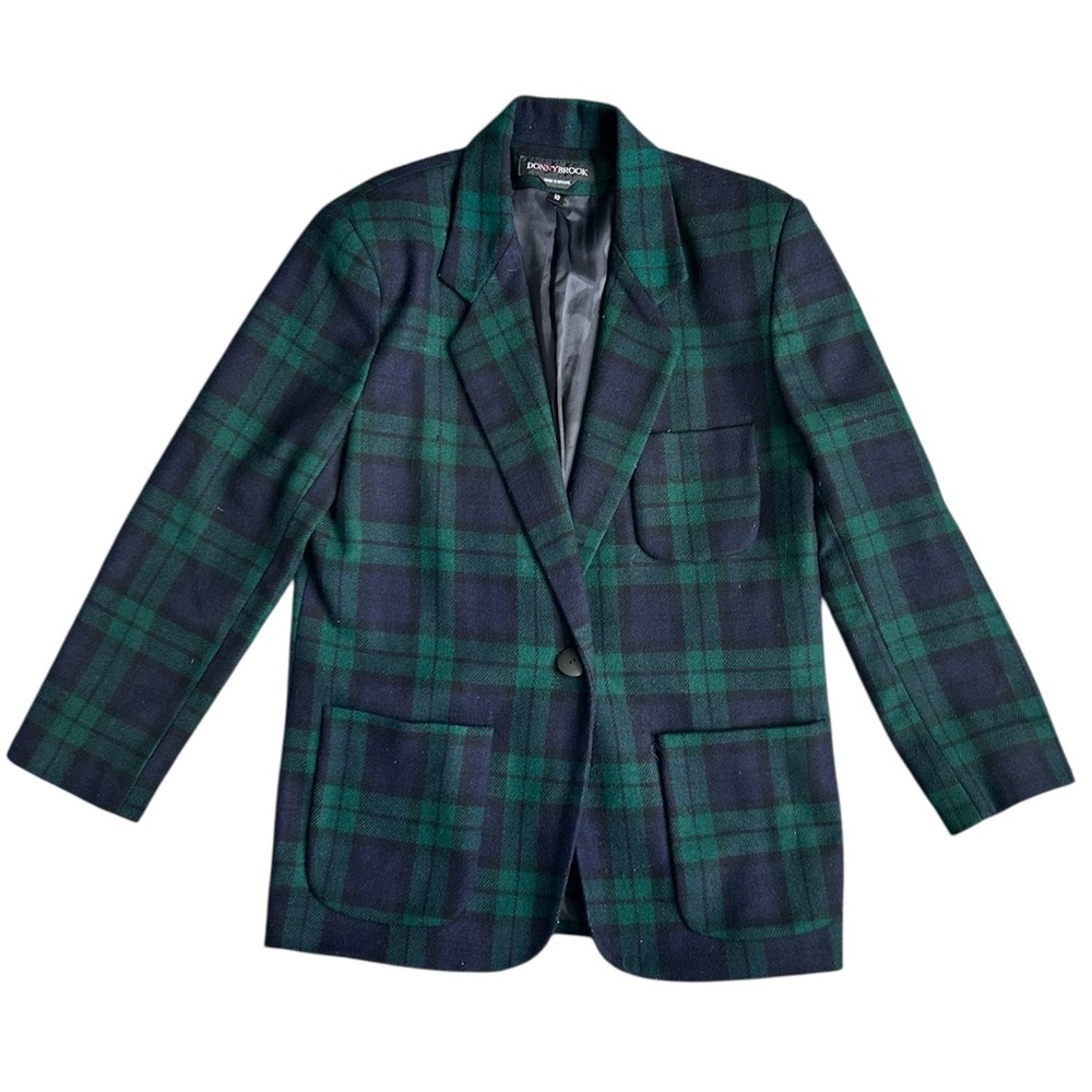 Donny Brook Women’s Vintage Wool Tartan Plaid Blazer size 10 - Picture 5 of 10